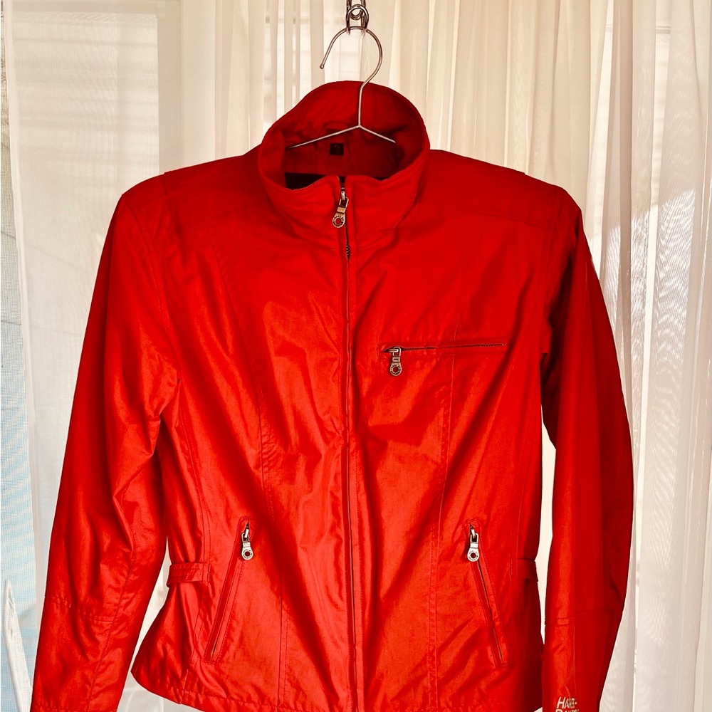 Harley Davidson Embroidered Orange Riding Jacket Womens Small